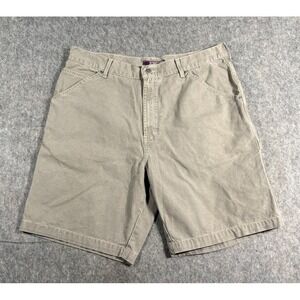 Structure Men's Cargo Shorts Size 38 Tan Beige Flat Front Pockets Carpenter Work